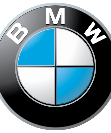 Logo officiel BMW rond noir, bleu et blanc, emblème emblématique de la marque