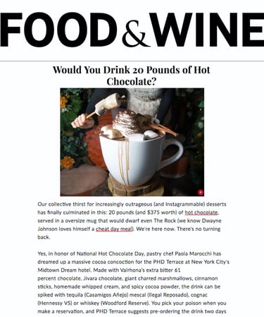 a 20lb cup of hot chocolate that went viral