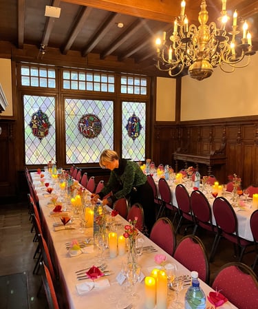 décoration de table pour un diner privé