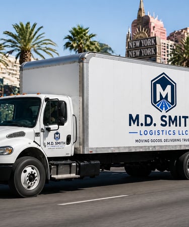 M.D. Smith Logistics 26-foot box truck in Las Vegas
