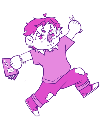 stylized self portrait of Flo