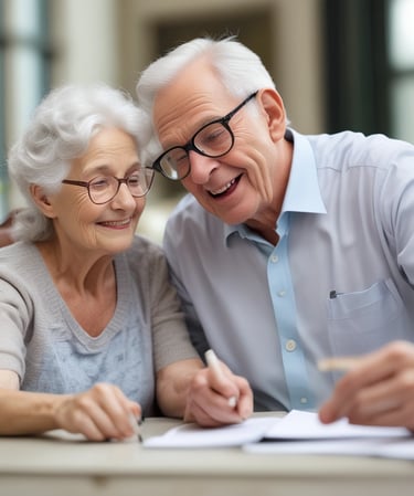 A vibrant illustration of South Park characters celebrating with fans holding fractional shares on a digital app screen.