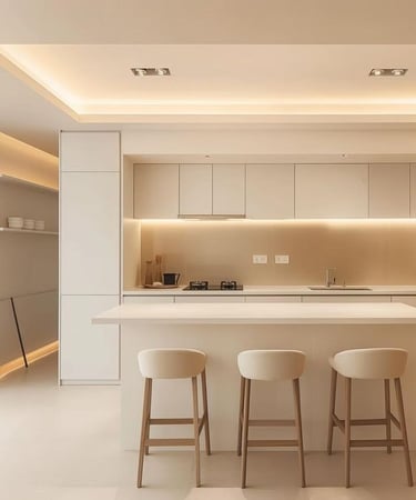 alçıpan asma tavan ile tasarlanmış iç mekân