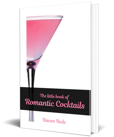 A white book cover featuring a brilliant pink cocktail in a long-stemmed glass