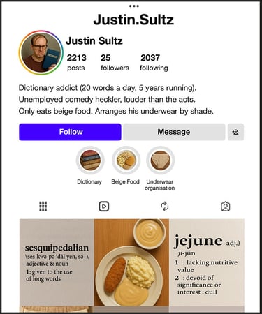 Not My Collector Series Fictional Critic Justin Sultz