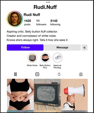 Not My Collector Series Fictional Critic Rudi Nuff