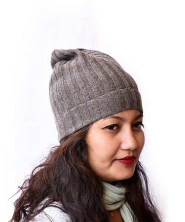 Cashmere Chunky Rib Hat