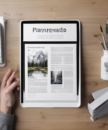 A display stand holds various art prints and posters in frames. Each print features colorful and diverse artwork, including cityscapes and famous magazine covers. A sign on top reads '$6 with frame 8x10'. The background shows leafy trees.