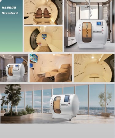 Cámaras hiperbáricas collage deferentes modelos ambientes