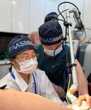 Dr Sunee Kim performing non-surgical vaginal rejuvenation for urinary incontinence and menopause