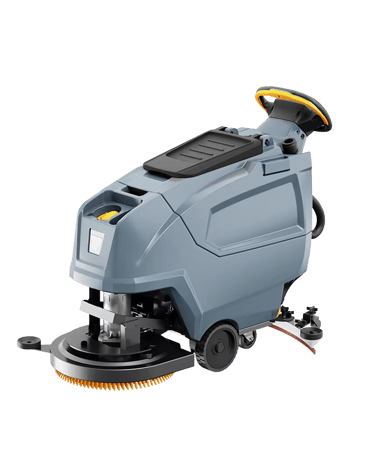 Profesyonel zemin temizliği ve bakımı için endüstriyel, itmeli zemin temizleme makinesi.
