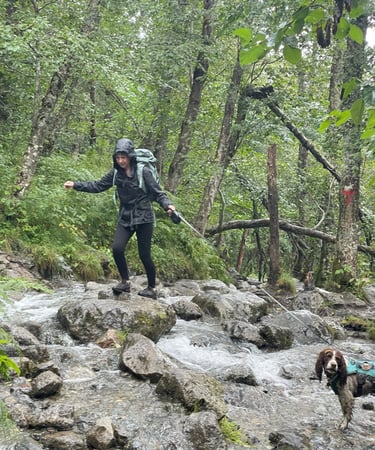 walking through the Folgefonna National Park and up to the Folgefonna glacier