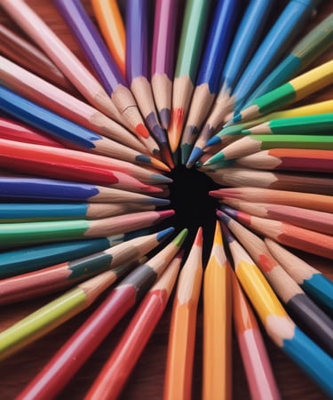 four color bottles near paint brushes