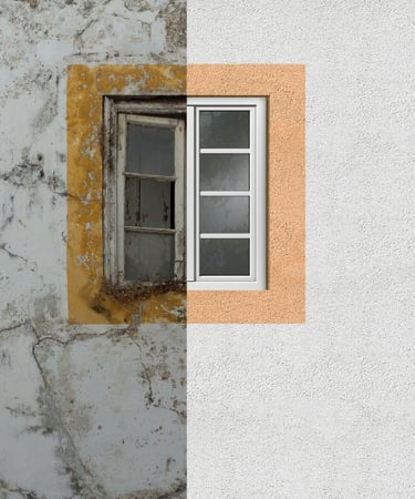 façade avant et après un nettoyage