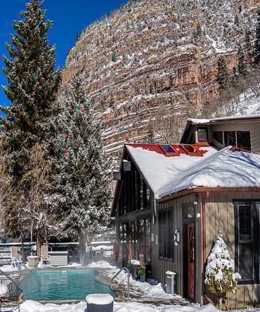 Ouray, CO real estate commercial property branding Historical Hotel and Mineral Hot spring