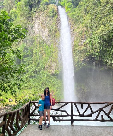 La Fortuna Waterfall with kids
