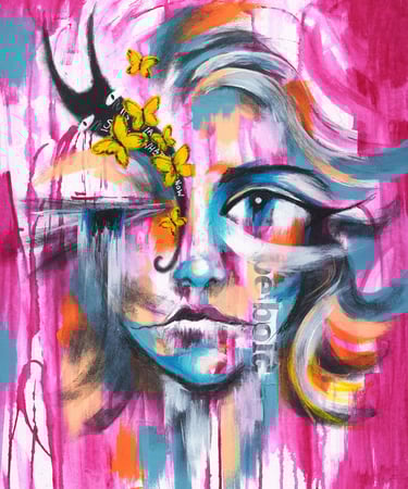 Never Too Late Doubt Painting part of the Doubt Painting Series by Tara Roskell