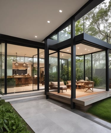 Close-up of a sleek sandwich panel roof with thermal and acoustic insulation.