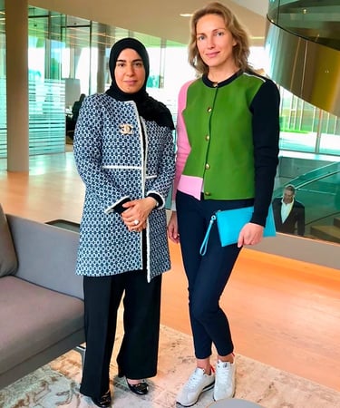 Egle Ruksenaite, Founder of E77 with Dr Layla Almarzouqi | October 2018