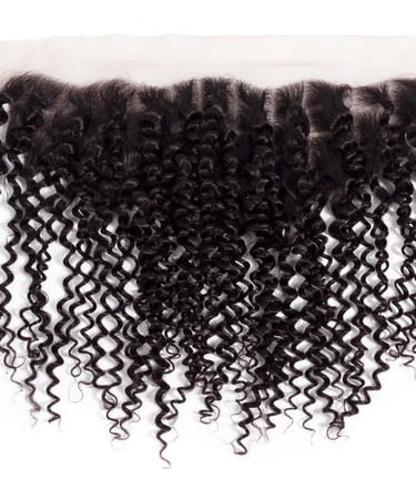 An image displaying an example of the Natural Brown Tight Curly Frontal hair option.