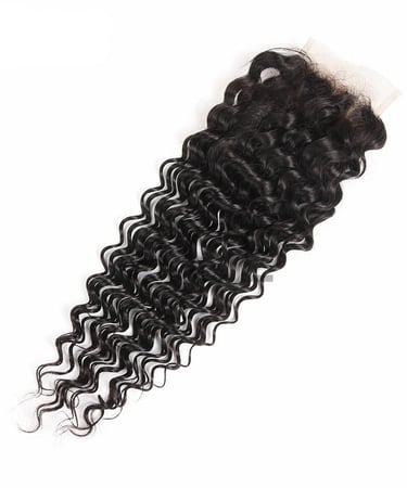An image displaying an example of the Natural Brown Tight Curly Closure hair option.