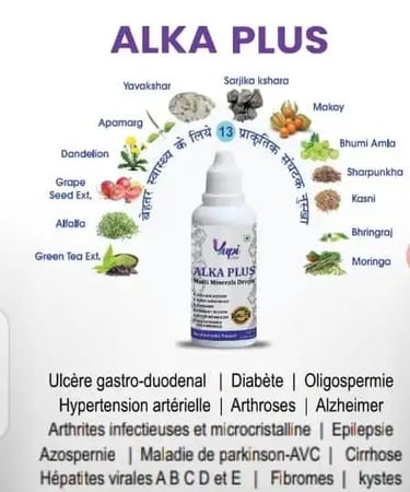 a person holding a bottle of alka plus
