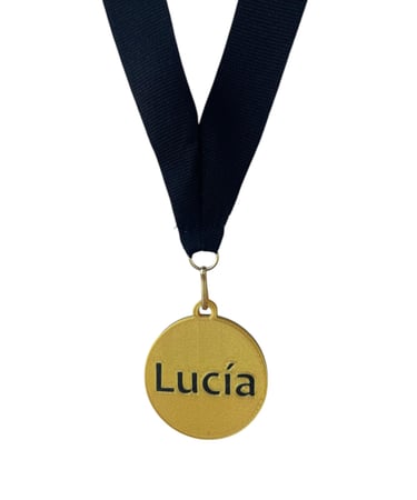 medalla personalizada evento nombre logo empresas