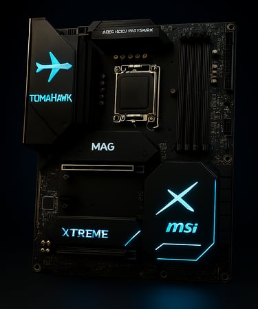 MSI MAG B850 Tomahawk MAX WiFi motherboard with gunmetal PCB