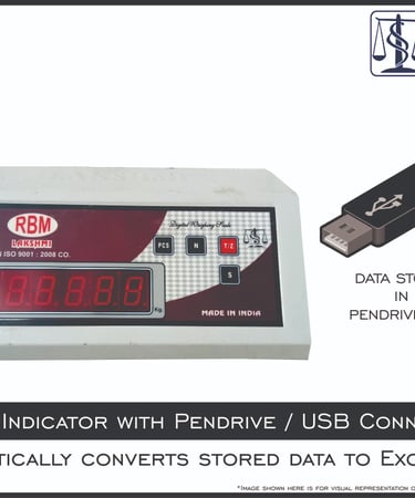 USB / Pendrive Connectivity Weighing Scales