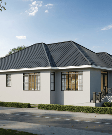 A house with a modern elevation with the design by IntelliBuild