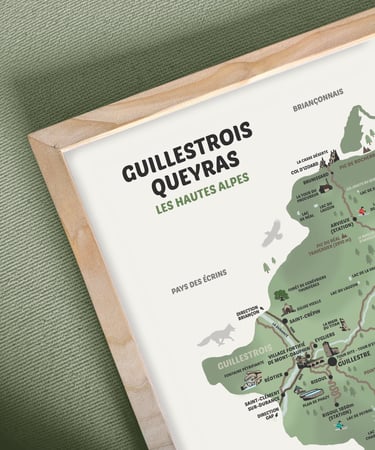 Détail Carte Guillestrois Queyras Zéro Cinq Design