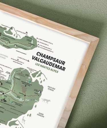 Détail carte Champsaur Valgaudemar Zéro Cinq Design