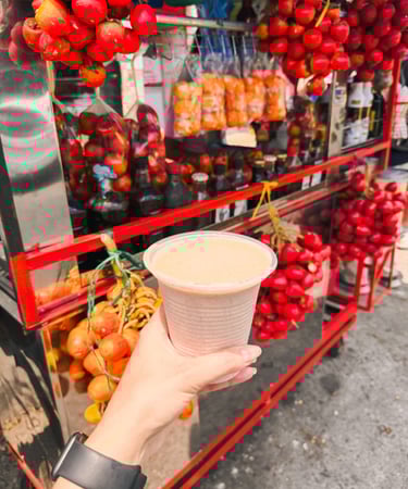 Chontaduro juice in Cali, Colombia
