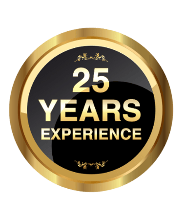 25 years experience badge
