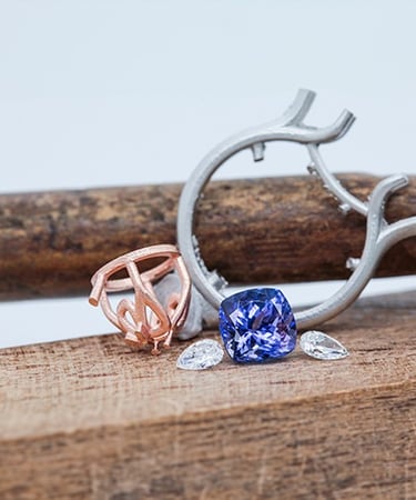 a ring with a ring with a diamond and a ring with a diamond
