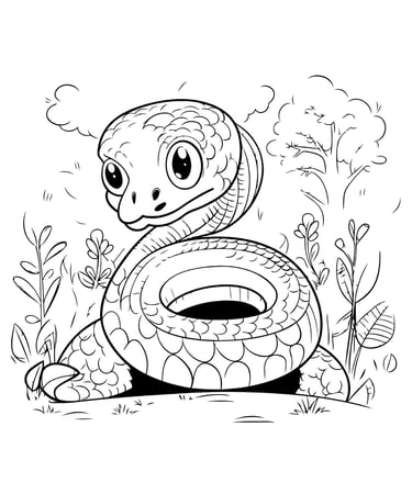 a snake snake snake snake snake coloring pages
