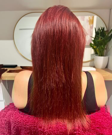 Before and after weft hair extensions St Albans