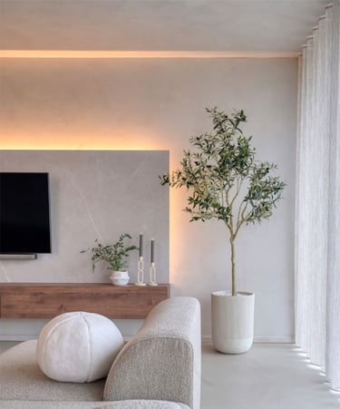 asma tavan uygulaması yapılmış modern salon tavanı