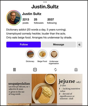 Not My Collector Series Fictional Critic Justin Sultz