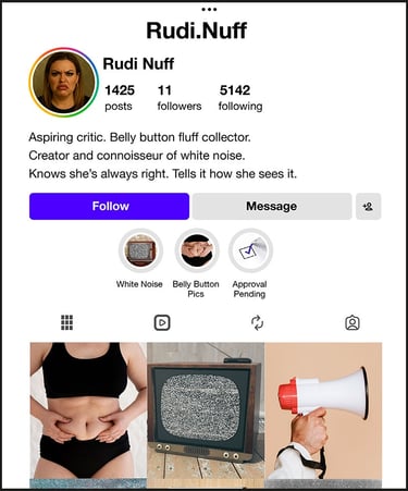 Not My Collector Series Fictional Critic Rudi Nuff