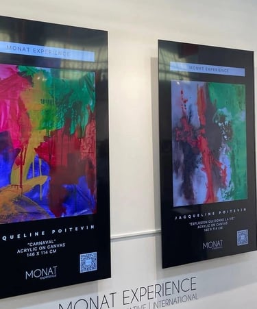 Œuvre abstraite originale – Artiste peintre française – Jacqueline Poitevin – Achat peinture