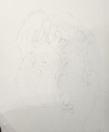 sketch of a dog.