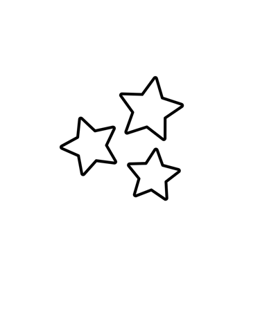 Elément décoratif - étoiles monolignes noires Joanie Frigau