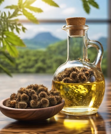 a hand touching a bottle of essential oils