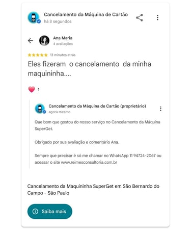 Cancelamento da Maquininha SuperGet em Sao Bernardo do Campo Sao Paulo
