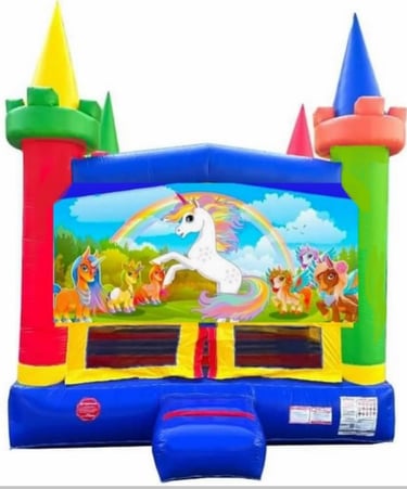 MEDIUM UNICORNS & RAINBOW PONIES THEMEWALK. Bookings 832-216-8423