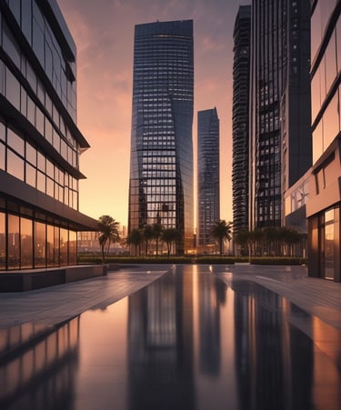 a building with a tall tower in the middle of it