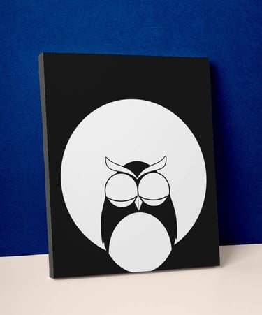 Grey Area Illustration - Owl