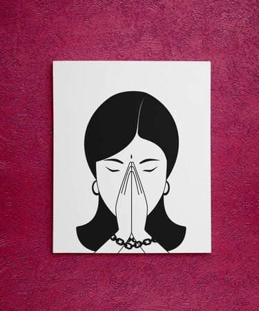 Grey Area Illustration - Woman