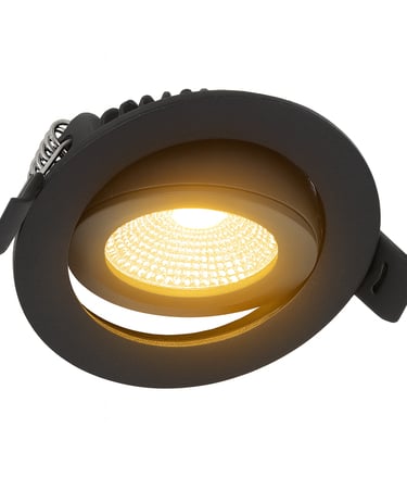 zwarte 6W kantelbaar, 3 lichtkleuren IP 65